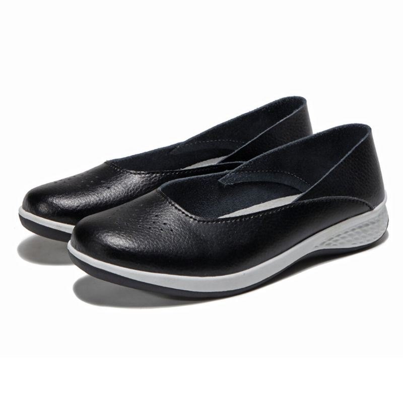 Dame Uformelt Myk Søm Slip On Flats Loafers