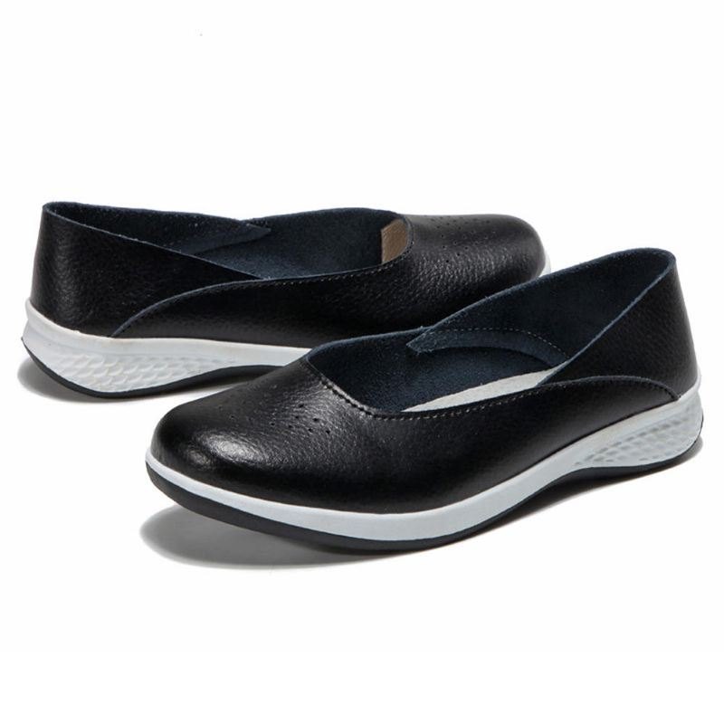 Dame Uformelt Myk Søm Slip On Flats Loafers