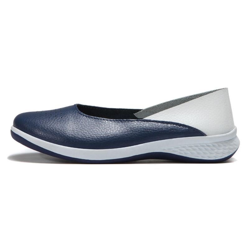 Dame Uformelt Myk Søm Slip On Flats Loafers