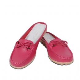 Dame Uformelt Mykt Skinn Slip-ons Bowknot Chic Flat Loafers