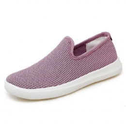 Dame Uformelt Pustende Nettingklut Myk Såle Slip-on Loafers