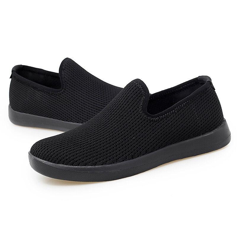 Dame Uformelt Pustende Nettingklut Myk Såle Slip-on Loafers