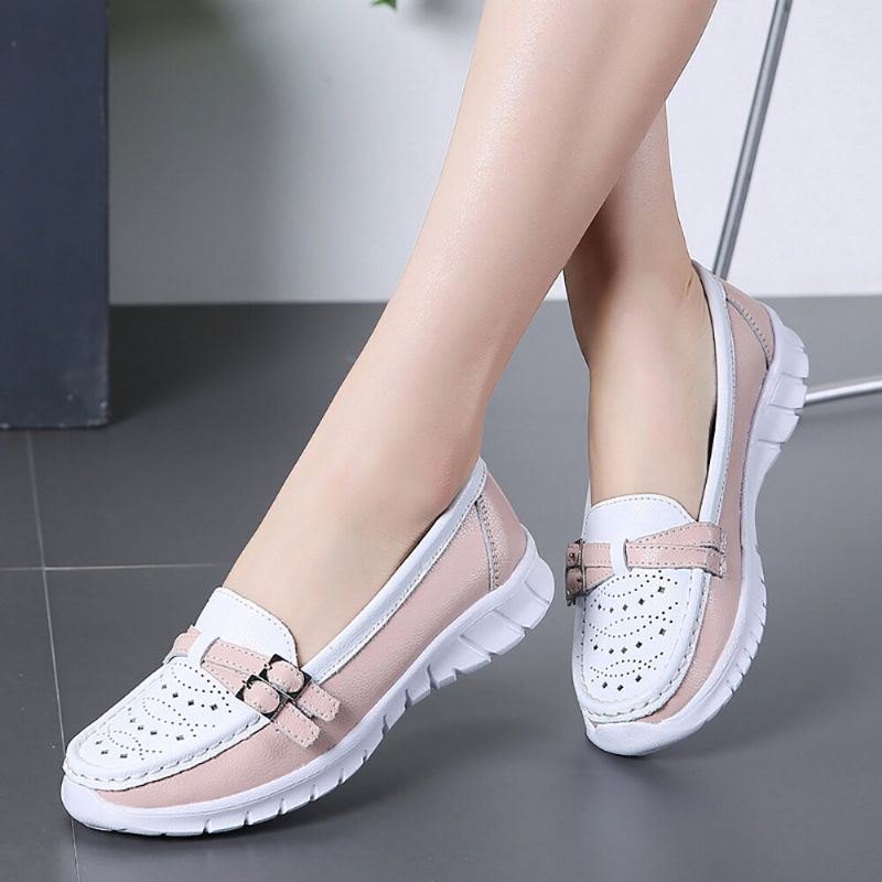 Dame Walking Hollow Sklisikre Uformelle Slip On Flats