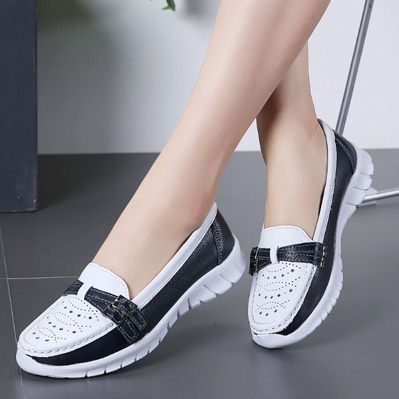 Dame Walking Hollow Sklisikre Uformelle Slip On Flats