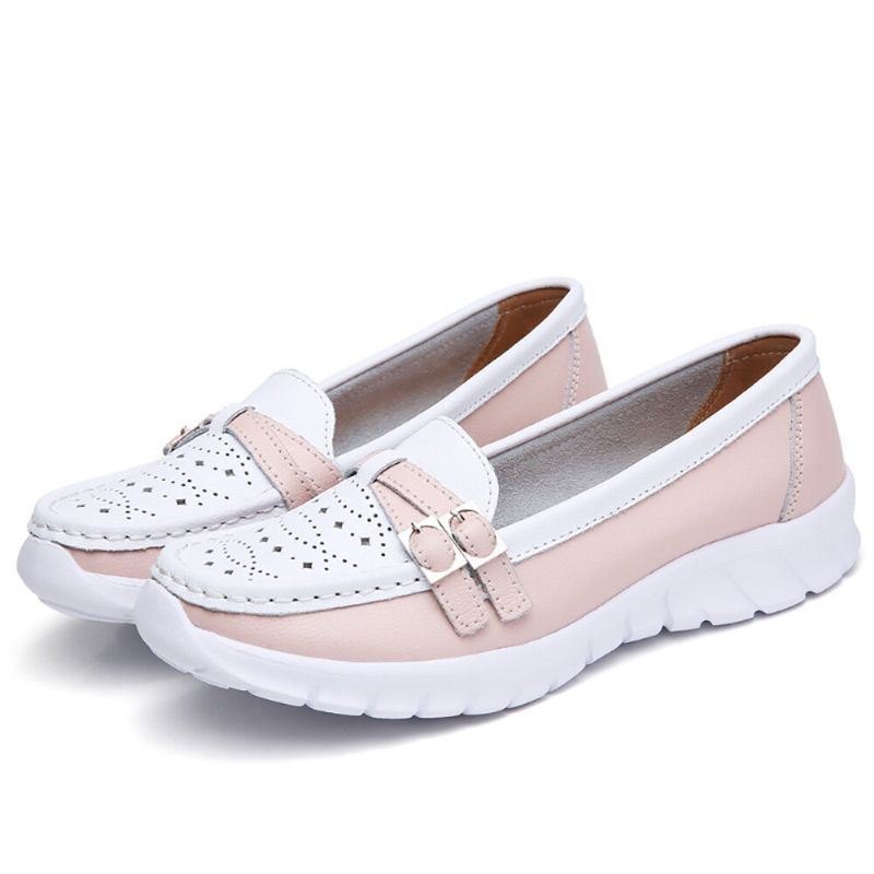 Dame Walking Hollow Sklisikre Uformelle Slip On Flats