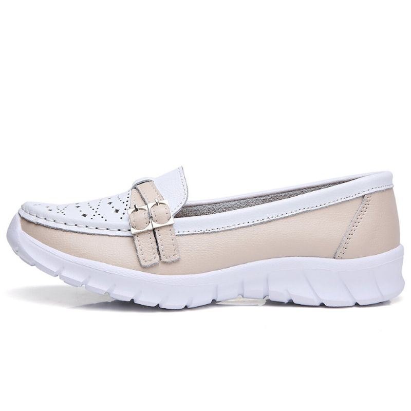 Dame Walking Hollow Sklisikre Uformelle Slip On Flats