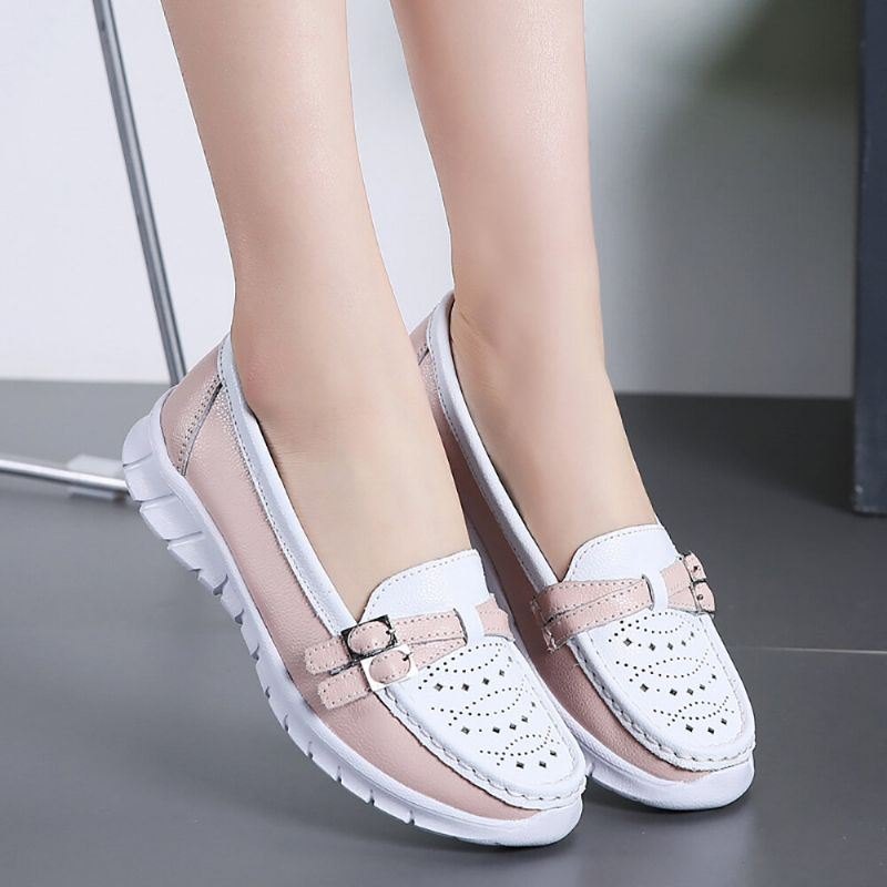 Dame Walking Hollow Sklisikre Uformelle Slip On Flats