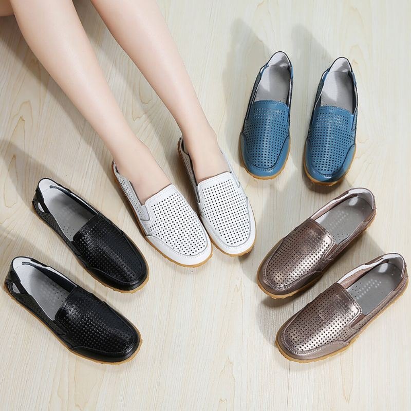 Damesport Comfy Hollow Slip On Flat Loafers