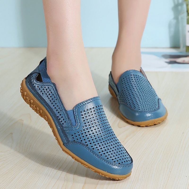 Damesport Comfy Hollow Slip On Flat Loafers