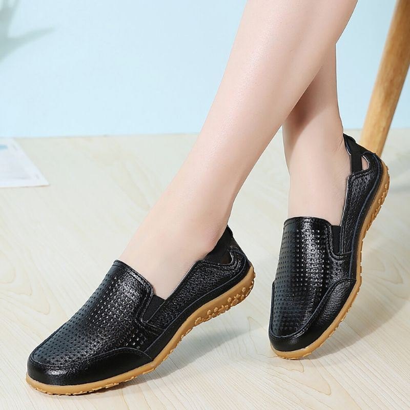 Damesport Comfy Hollow Slip On Flat Loafers