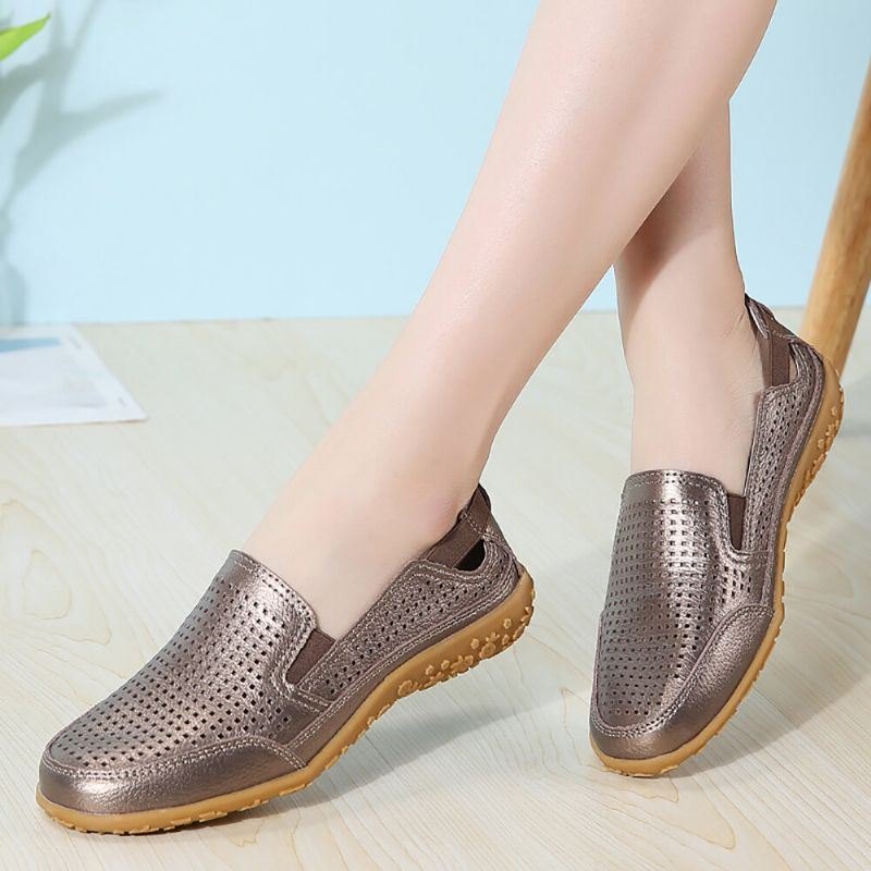 Damesport Comfy Hollow Slip On Flat Loafers