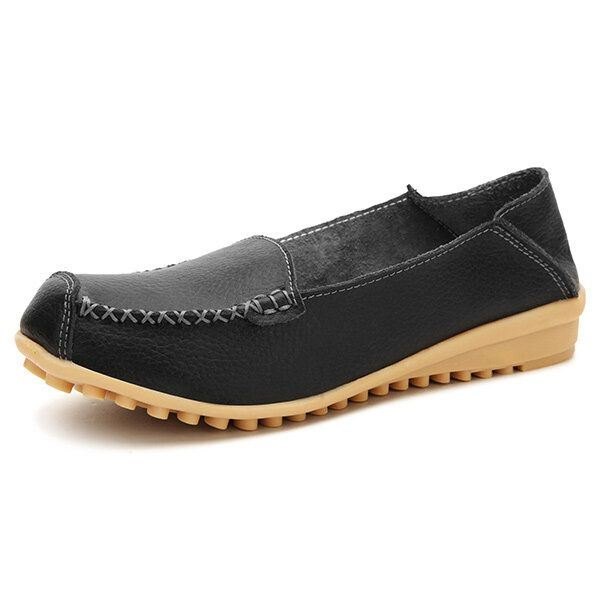 Flate Damesko Komfortable Uformelle Slip On Rund Toe Myke Flat Loafers Sko