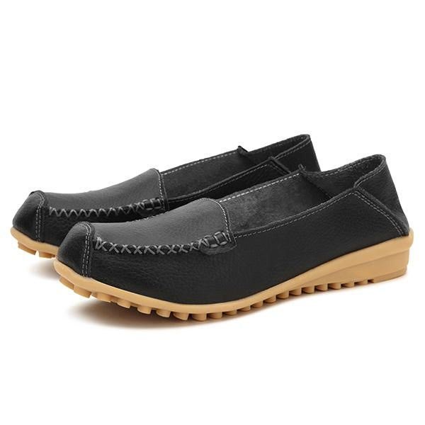 Flate Damesko Komfortable Uformelle Slip On Rund Toe Myke Flat Loafers Sko