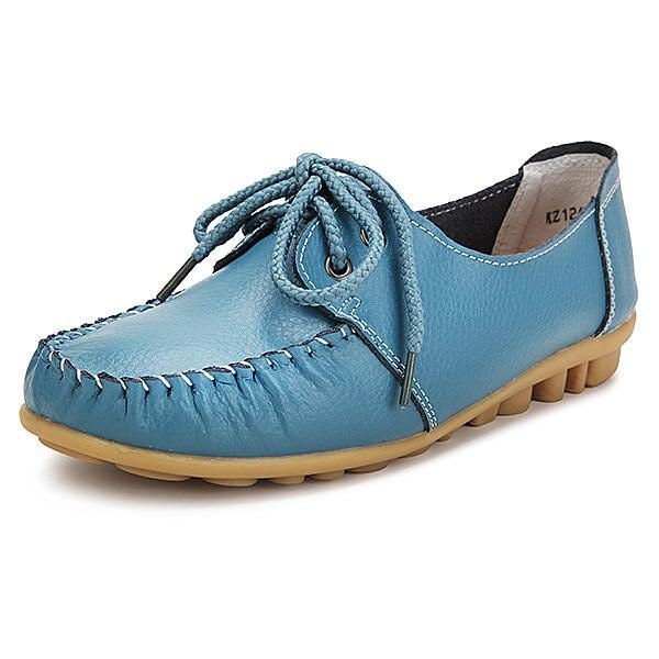 Kvinners Nye Trendy Uformelle Sko Med Flat Hæl Sløyfeknute Rund Tå Slip Candy Color Loafer Sko