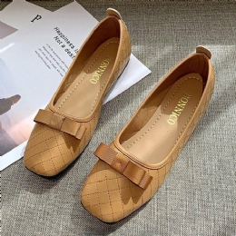 Sløyfedekor For Dame Behagelig Firkantet Tå Myk Såle Uformell Slip On Loafers