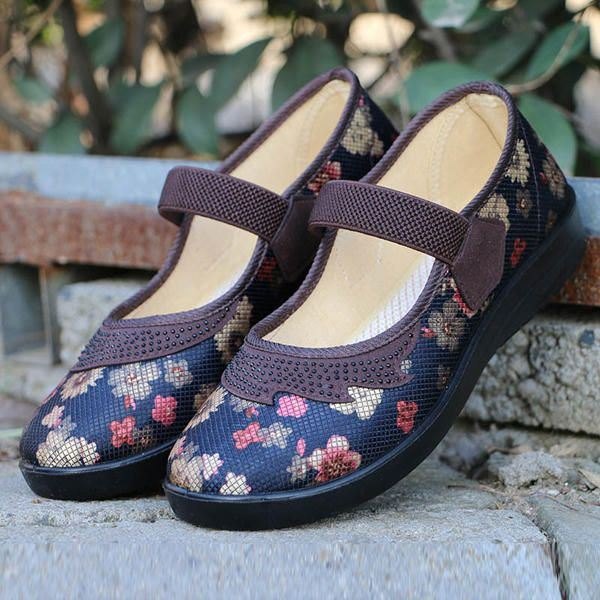 Stor Størrelse Dame Komfortable Flate Sko Myke Slip On Casual Outdoor Loafers