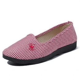 Uformell Komfortabel Pustende Slip On Flats Damesko