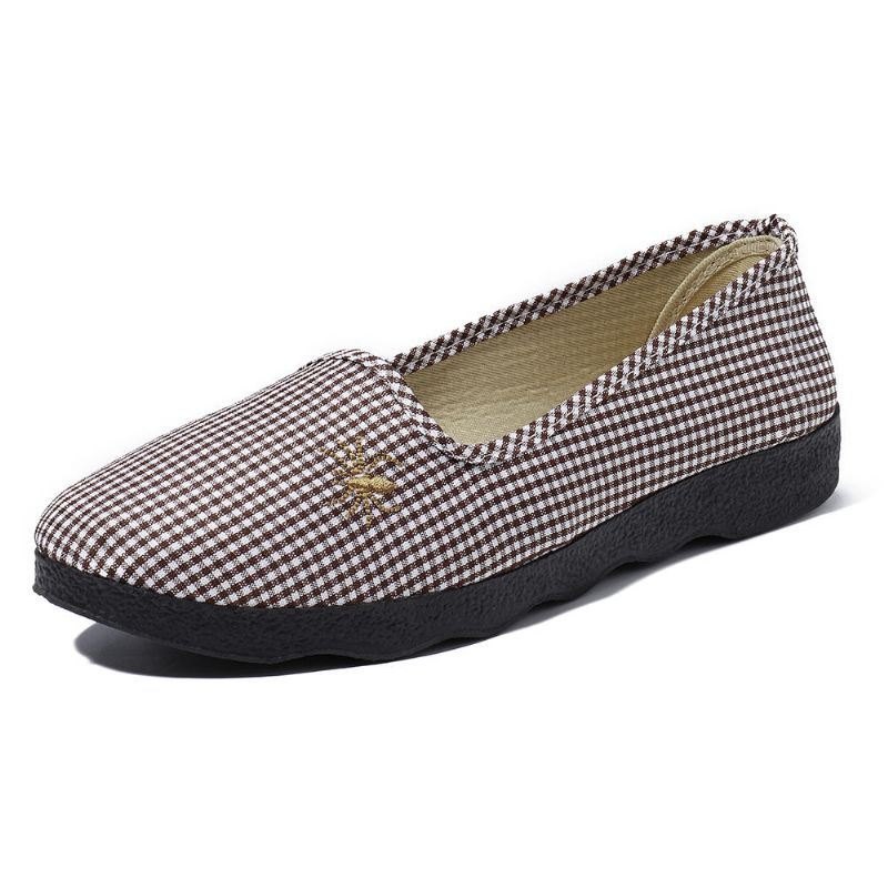 Uformell Komfortabel Pustende Slip On Flats Damesko