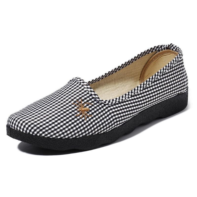 Uformell Komfortabel Pustende Slip On Flats Damesko